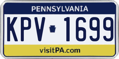PA license plate KPV1699