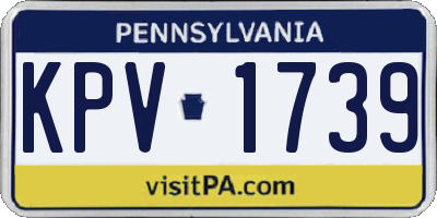 PA license plate KPV1739