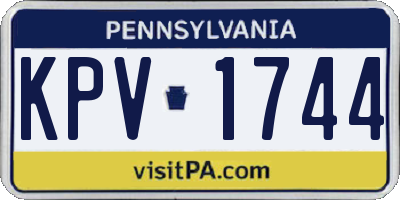 PA license plate KPV1744