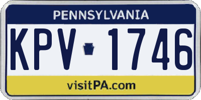 PA license plate KPV1746