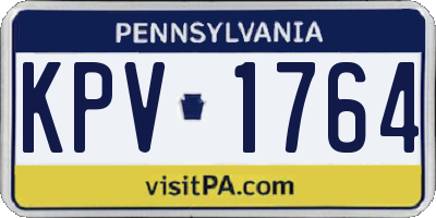 PA license plate KPV1764