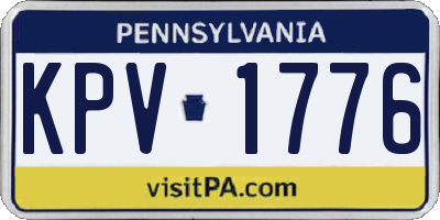 PA license plate KPV1776