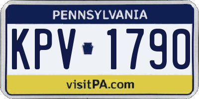 PA license plate KPV1790