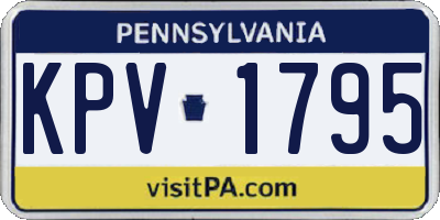 PA license plate KPV1795