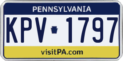 PA license plate KPV1797