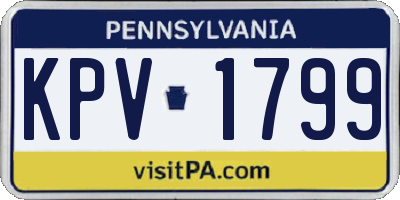 PA license plate KPV1799