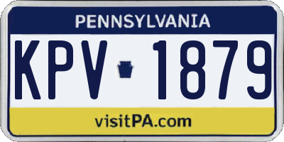 PA license plate KPV1879