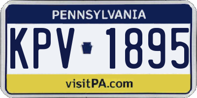 PA license plate KPV1895