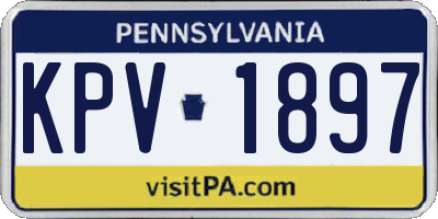 PA license plate KPV1897