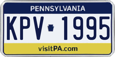 PA license plate KPV1995
