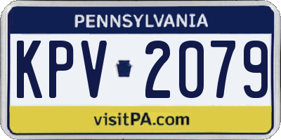 PA license plate KPV2079