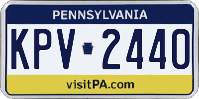 PA license plate KPV2440
