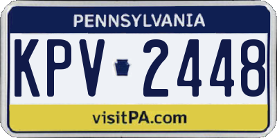 PA license plate KPV2448