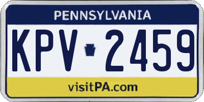 PA license plate KPV2459