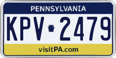 PA license plate KPV2479