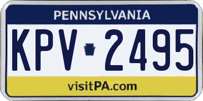 PA license plate KPV2495