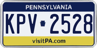 PA license plate KPV2528