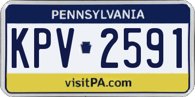 PA license plate KPV2591