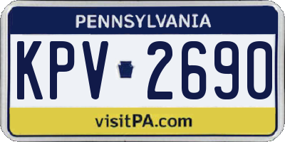 PA license plate KPV2690