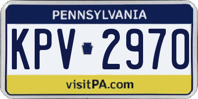 PA license plate KPV2970