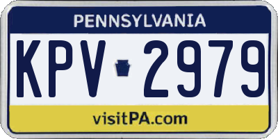 PA license plate KPV2979