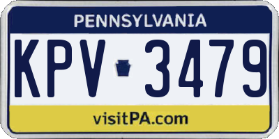 PA license plate KPV3479
