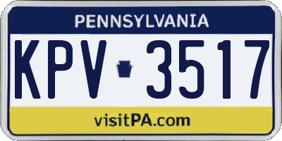 PA license plate KPV3517