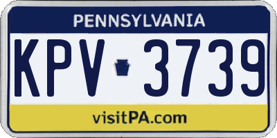 PA license plate KPV3739
