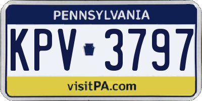 PA license plate KPV3797