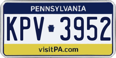 PA license plate KPV3952