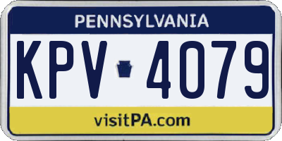 PA license plate KPV4079