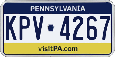 PA license plate KPV4267