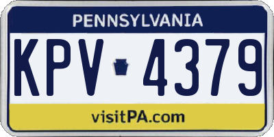 PA license plate KPV4379