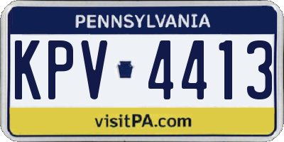 PA license plate KPV4413