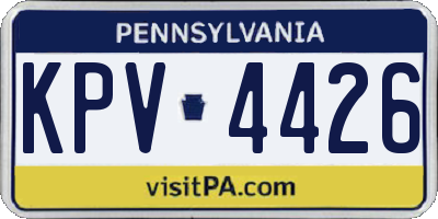 PA license plate KPV4426