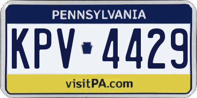PA license plate KPV4429