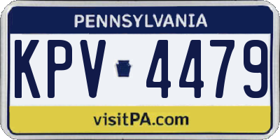 PA license plate KPV4479