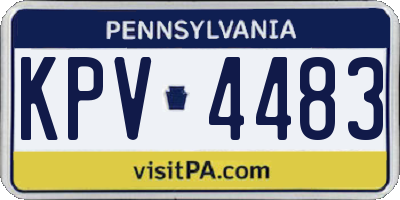 PA license plate KPV4483