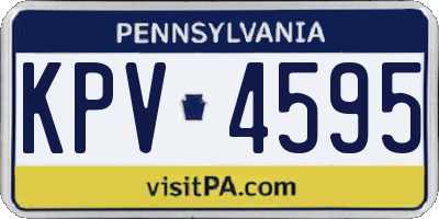 PA license plate KPV4595
