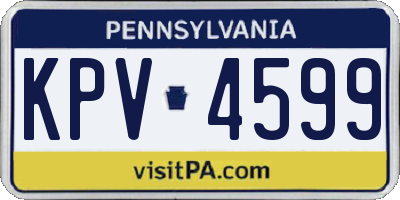 PA license plate KPV4599