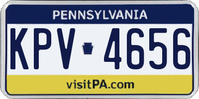 PA license plate KPV4656