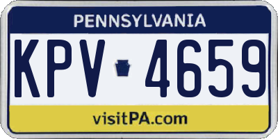 PA license plate KPV4659