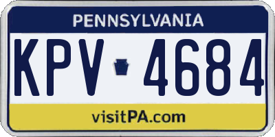 PA license plate KPV4684