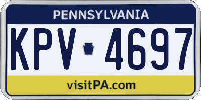 PA license plate KPV4697
