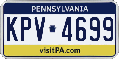 PA license plate KPV4699