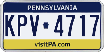 PA license plate KPV4717