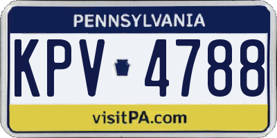 PA license plate KPV4788