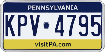 PA license plate KPV4795
