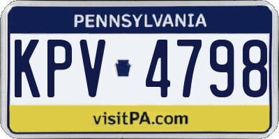 PA license plate KPV4798