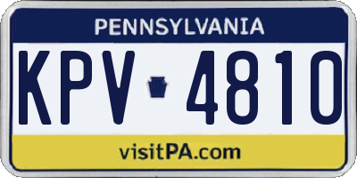 PA license plate KPV4810